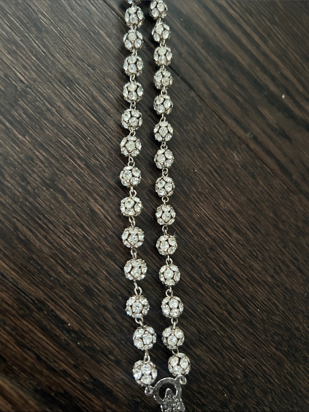 Dolce & Gabbana stunning silver jeweled crystal rosary necklace, authentic - Picture 2 of 3